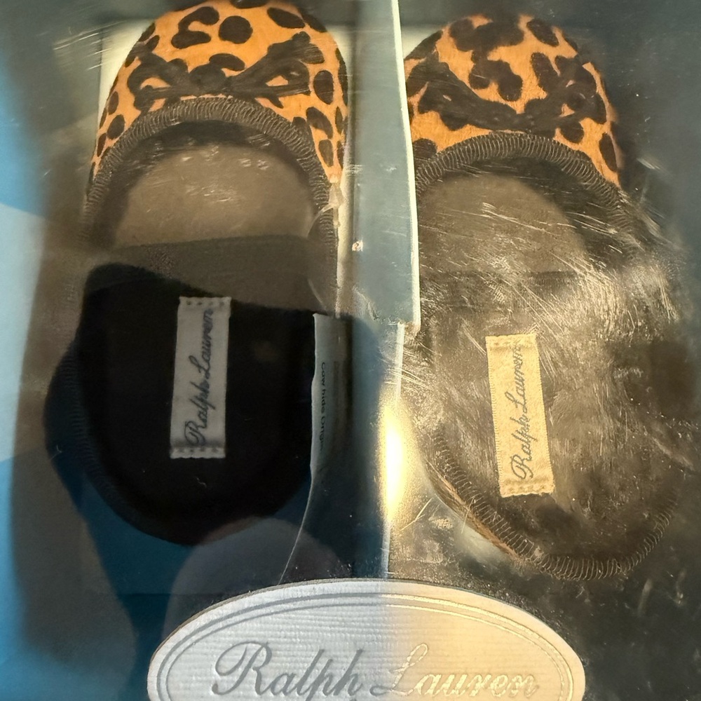 Ralph Lauren Kids Leopard Print Slippers - Picture 3 of 5